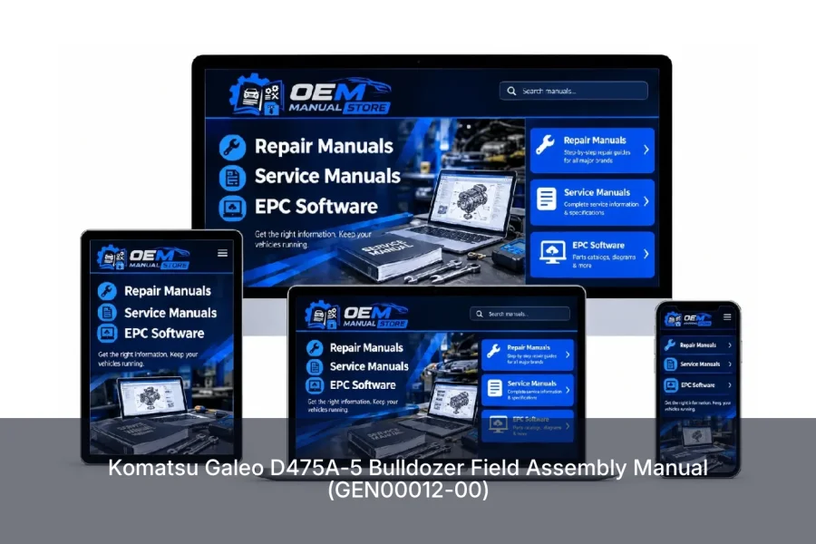 Komatsu Galeo D475A-5 Bulldozer Field Assembly Manual (GEN00012-00)