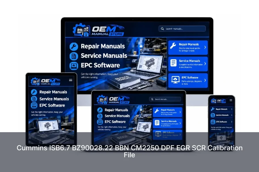 Cummins ISB6.7 BZ90028.22 BBN CM2250 DPF EGR SCR Calibration File