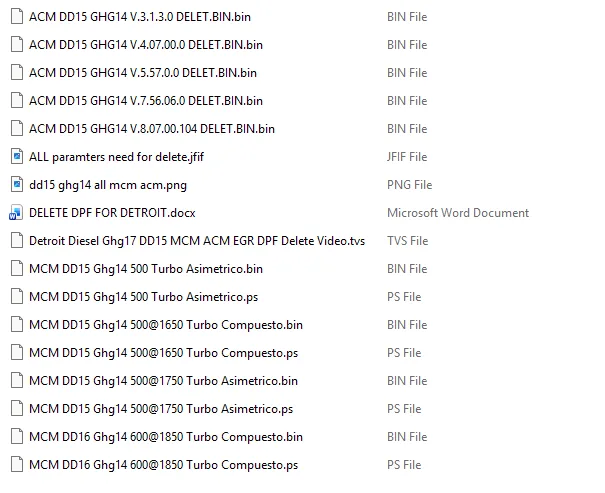 Detroit Diesel DD15 GHG14 MCM ACM Tuning - EGR DEF DPF SCR Delete Flesh Files ALL ACM & MCM Software Versions